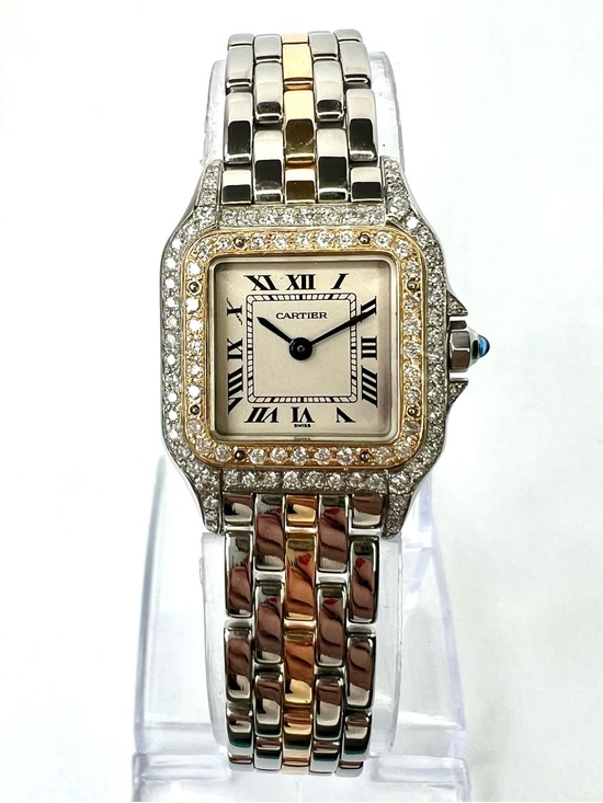 Cartier Accessories - CARTIER PANTHERE Quartz 23mm 1 Row Gold 0.86TCW DIAMOND Watch Cream Dial